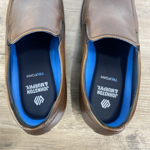 Johnston & Murphy Gibbons Herren Größe 11,5 M Slipper Braun Vollnarbenleder - Bild 10 von 16