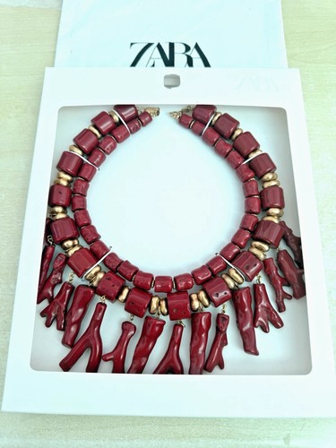 ZARA 2025 2ER PACK KORALLEN HALSKETTEN MIT HARZ REF 1856/051/679 - Bild 1 von 7