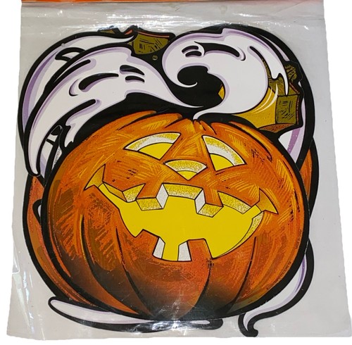 Vtg 90s Halloween Spooky Die Cuts Pumpkin Ghosts Contempo Colours Set Of 4 NEW - Picture 2 of 5