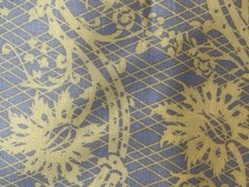 1 Yard Gray  Yellow 44  Wide 100 Cotton