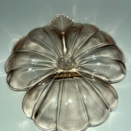 1930s Jeannette Doric Pink Depression Glass Divided Clover Shamrock Serving Dish - Picture 4 of 6