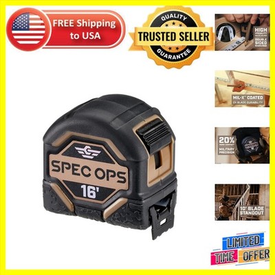 Compact 16ft Tape Measure with 10ft True Standout & 3% Donated to Veterans