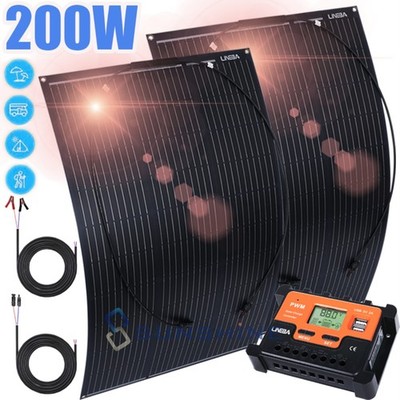 12V 200W Flexible Solar Panel Kit for Power Station ETFE Coating Monocrystalline