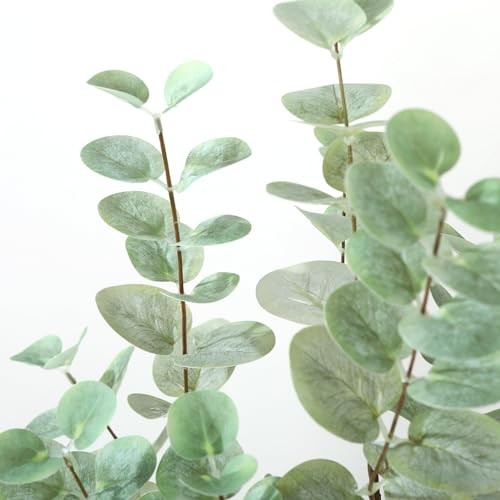 Artificial Eucalyptus Tree,5ft Tall Fake Silver Dollar Trees,Potted Faux - Picture 4 of 7