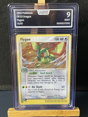 Pokemon 2003 Ex Dragon Flygon Libelldra Cosmos Holo 15/97 English PSA 9 Mint
