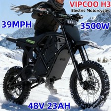 Electric Dirt Bike 14" Fat E-Bike 3500W 48V 23AH All Terrain E-Motorcycle 39MPH