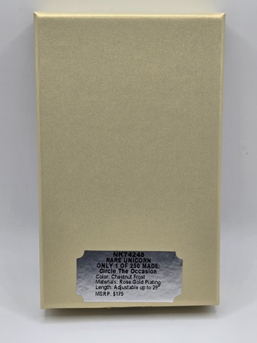 Collar Caramelo Joya Fiesta Bomba NK74248 Raro Unicornio - Castaño Escarcha en RG - Imagen 2 de 2