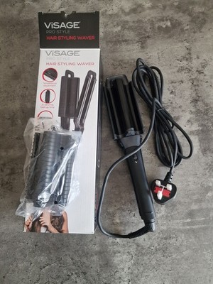 Visage Pro Style Hair Styling Waver Welleneisen Lockenstab Glätteisen UK m.Adapt