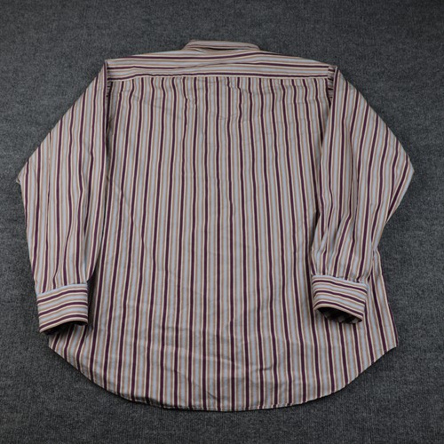 Thomas Dean Hemd Herren 2XL Lila Streifen Baumwolle Kontrast Bündchen Kleid Freizeit - Bild 10 von 11