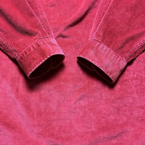 Vintage Polo Bear Ralph Lauren Blaire Corduroy Button Shirt XL Red Pocket Tee - Picture 10 of 12
