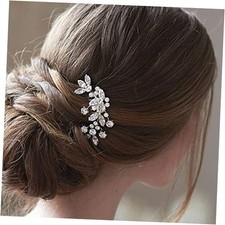 Crystal Bridal Hair Comb Rhinestone Hair Clip Bride Wedding Hair Silver