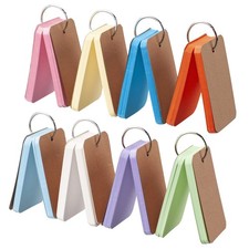 Blank Index Cards with Ring, Colored Flash Cards for Studying 8 Pack, 2.2"x3....