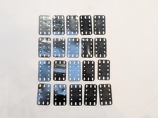 20 X Meccano 5x3 Hole Flexible Plastic Plates Part 194 Black