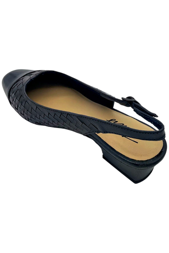 Trotters Pompa Donna DEA Tessuto Navy - Foto 3 di 3