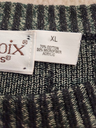 St Croix Knits Mens XL Sweater Cotton Blend Abstract Colorful Coogi Biggie Style - Picture 3 of 8