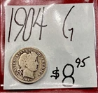1904 Barber Silver Dime (G) Good Condition! ENN Coins