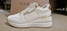 Carvela High Rise trainers, White Synthetic Sneakers, Size 36, UK 3