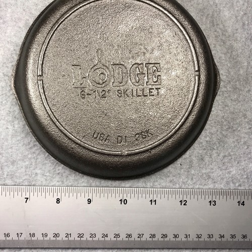 Padella vintage Lodge 6,5 pollici ghisa padella 3 tacche anello termico fondo USA - Foto 5 di 11