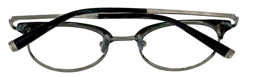 John Varvatos Mens Eyeglass Round Navy Smoke Metal V407 . 50mm - Picture 6 of 13