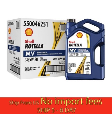 Shell Rotella MV 5W-30 Full Synthetic Diesel Engine Oil 1Gal 3 Pack...(a20)