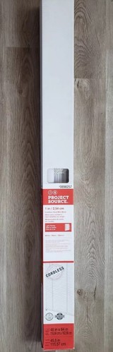 PROJECT SOURCE 46"x 64" KABELLOSE 1 ZOLL SICHTSCHUTZ VINYL MINI FENSTERROLLOS WEISS - Bild 4 von 4