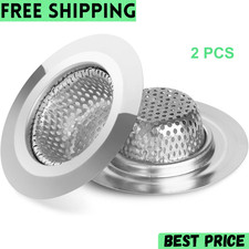 Bathtub Drain Screen Sink Hair Remover Bathroom Catcher Clogged Drains Trap 2pcs