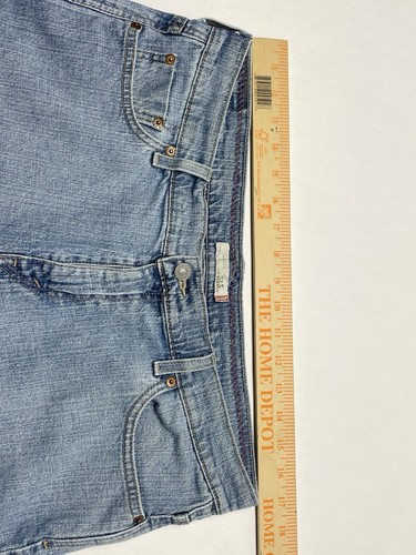 Levis 515 Denim Blue Jean Shorts Jorts Size 14 34x10 Retro Y2K 2007 Flap Pockets - Picture 13 of 17