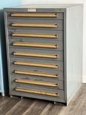 Used Equipto 9 Drawer Cabinet Industrial Tool Storage 30x28x44 Lista Vidmar