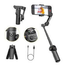Gimbal Stabilizer for iPhone, 3-Axis iPhone Gimbal Built in 7.8' Smart X2 Black