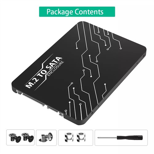 Adaptateur M.2 vers boîtier 2.5 SATA 3.0 B M Key Based NGFF SSD 2230 2242 2260 - Zdjęcie 8 z 8