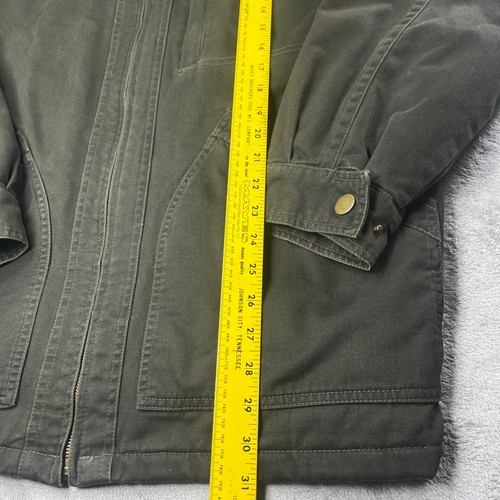 Chaqueta Aberdeen Auténtica Para Hombres L/G Verde Oliva Marrón Cuero Cuello Ropa de Trabajo - Imagen 3 de 7