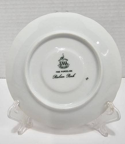 Tazza da tè e piattino porcellana vintage Ruben Pink Vista Alegre fiocchi rosa - Foto 10 di 15