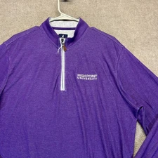 High Point University 100 Year Pullover Men's M johnnie-O Sully 1/4 Zip Purple