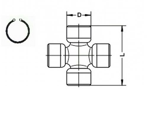 Arbre de transmission Alfa Romeo 105121503000 : joint LÖBRO U 041 de rechange - 2