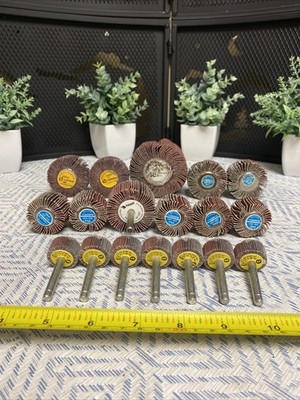 NEW LOT OF 18 SANDING WHEELS: WEILER Tiger, P240 Klingspor, P60, Mounted + More!