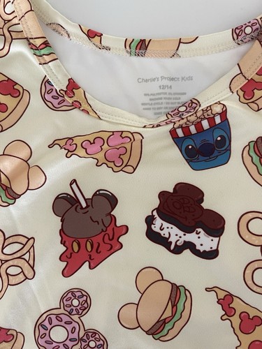 Charlie’s Project Disney Snacks Print Tank Dress Girls Size 12/14 - Picture 2 of 4