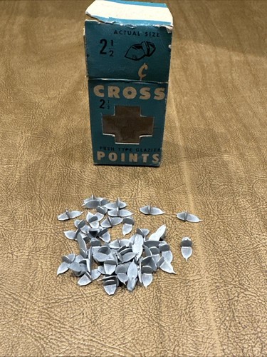 Cross Brand Points / Push Type Glazier Points In Original Box. F14 - Picture 7 of 7