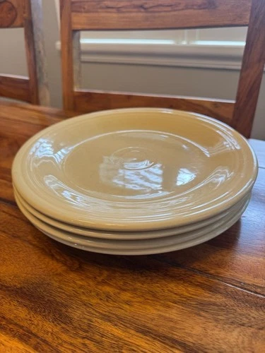 Set of 4 Homer Laughlin Fiestaware Ivory 10.5" Dinner Plates