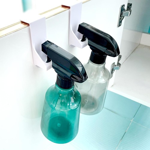 Spray Bottle Hanging Rack 6 Pack , Non-Destructive Installation, Holds White - Picture 5 of 6