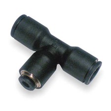 Legris 3104 60 62 Push-Fit Tee Fitting, 3/8 In X 1/2 In Tube Size, Brass,