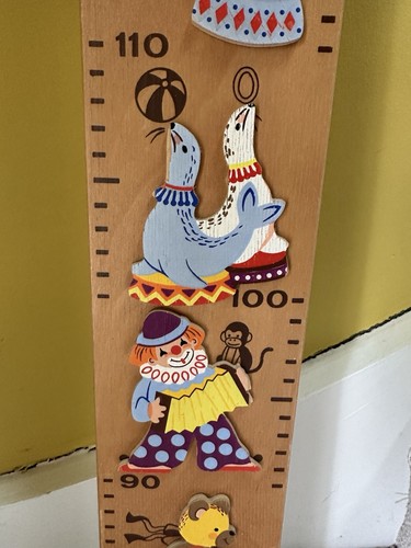 Vintage Martens Kunst West German Wall Mounted Circus Themed Height Chart - Picture 5 of 10