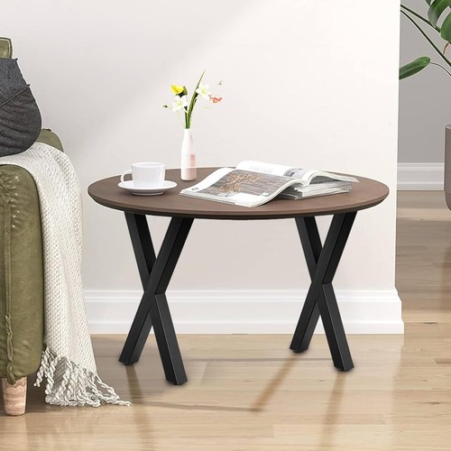 22-Inch Black Metal Coffee Table Legs - Heavy-Duty X-Shape Design, Set of 2 - Picture 11 of 11