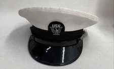 Vintage Bancroft White US Navy CPO Combination Cover Hat Men's Size 7 1/4