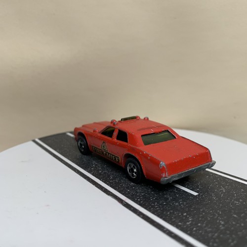 1977 Hot Wheels Fire Chief Dodge Monaco Patrol Car Cruiser Red w/Chrome BW 1:64 - Picture 3 of 13
