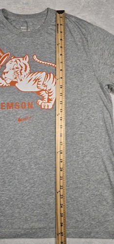 Nike Clemson University Tigers Short Sleeve T Shirt Gray Mens Large - Picture 6 of 7