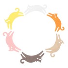 6pcs Cat Shaped Cup Identifiers Decorative Drink Markers Silicone Wine Charms