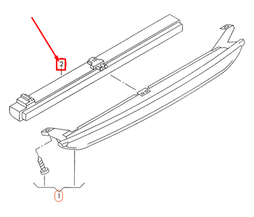 Volkswagen GOLF MK4 Third 3rd Brake Stop Light 1J6945131C NEW GENUINE - Picture 4 of 4