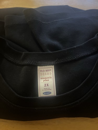 Damen Plus Old Navy Schwarz Kurzarm Rundhals Pullover Gr. 2X - Bild 4 von 5