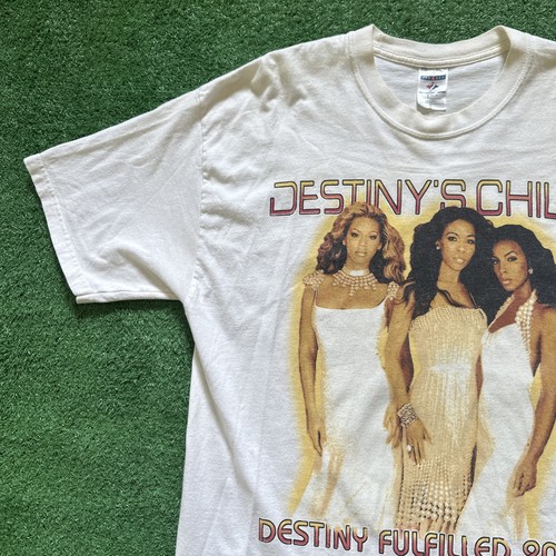 Camisa De Colección Destiny’s Child Tour Para Hombre XL Blanca Doble Cara Beyoncé Grial Rap - Imagen 5 de 9