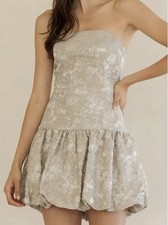 Strapless Mini Bubble Dress Large NWT